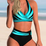 Anne® | Bikinisæt med krydshals og print