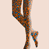 Karoline - Strømpebukser med jungle- og leopardprint