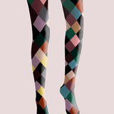 Fatima - Rutig mønster leggings strømper leggings