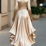 Clara Therese - Elegant langkjole i satin