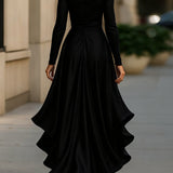 Clara Therese - Elegant langkjole i satin
