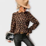 Elsa - Bluse med leopardmønster