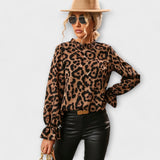Elsa - Bluse med leopardmønster