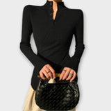 Silvana - Elegant Slim Fit Strikket T-shirt