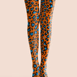 Karoline - Strømpebukser med jungle- og leopardprint