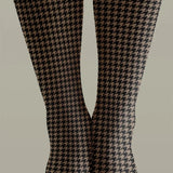 Dorte - Strømper med houndstooth-mønster