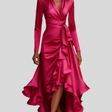 Clara Therese - Elegant langkjole i satin