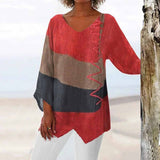 Gerd - Farverig asymmetrisk bluse