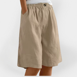 Alice - Linnedshorts med lommer