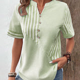 Anne™ | Blød og Stribet Komfortbluse