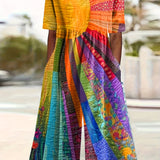 Anne™ | Farverig Boho Sommerkjole