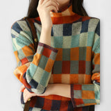 Olava - T-shirt med høj krave i cashmere