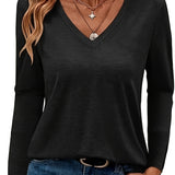 Anne™ | Blød og Tidløs V-Hals Bluse