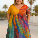 Anne™ | Farverig Boho Sommerkjole