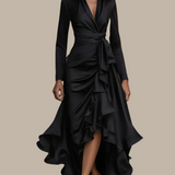Clara Therese - Elegant langkjole i satin