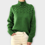 Ragna - Kvindepullover med strikkede detaljer