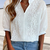 Clara™ | Let og Elegant Bluse med Pufærmer