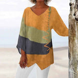 Gerd - Farverig asymmetrisk bluse