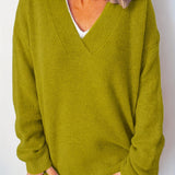 Anne™ | Blød og Tidløs V-Hals Sweater