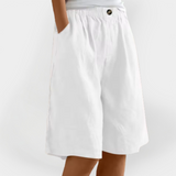 Alice - Linnedshorts med lommer