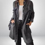 Anne® | Stilfuld og Alsidig Langærmet Denimjakke med Krave