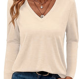 Anne™ | Blød og Tidløs V-Hals Bluse
