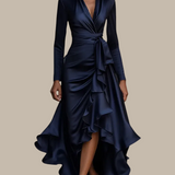 Clara Therese - Elegant langkjole i satin