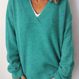 Anne™ | Blød og Tidløs V-Hals Sweater