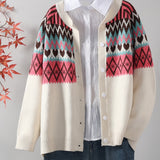 Anne™ | Klassisk Strikcardigan med Mønster