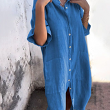 Anne™ | Ibiza Stil Casual Skjortekjole