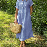 Anne™ | Let Sommerkjole Med Knapper