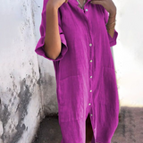 Anne™ | Ibiza Stil Casual Skjortekjole