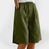 Alice - Linnedshorts med lommer