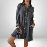 Anne® | Stilfuld og Alsidig Langærmet Denimjakke med Krave