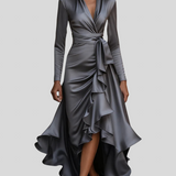 Clara Therese - Elegant langkjole i satin