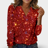 Anne™ | V-hals Diamant Bluse