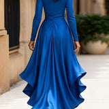 Clara Therese - Elegant langkjole i satin