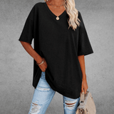 Anne™ | Stilfuld Oversized V-Neck T-shirt