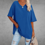 Anne™ | Stilfuld Oversized V-Neck T-shirt