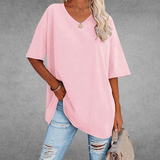 Anne™ | Stilfuld Oversized V-Neck T-shirt