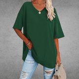 Anne™ | Stilfuld Oversized V-Neck T-shirt