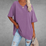 Anne™ | Stilfuld Oversized V-Neck T-shirt