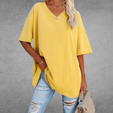 Anne™ | Stilfuld Oversized V-Neck T-shirt