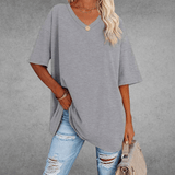 Anne™ | Stilfuld Oversized V-Neck T-shirt