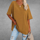 Anne™ | Stilfuld Oversized V-Neck T-shirt