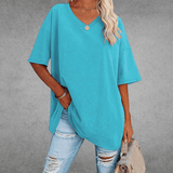 Anne™ | Stilfuld Oversized V-Neck T-shirt