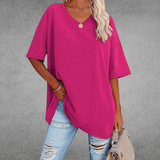 Anne™ | Stilfuld Oversized V-Neck T-shirt