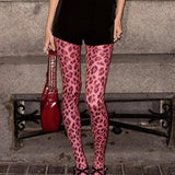 Caja - Leggings med leopardmønster