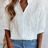 Clara™ | Let og Elegant Bluse med Pufærmer