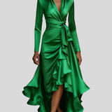 Clara Therese - Elegant langkjole i satin